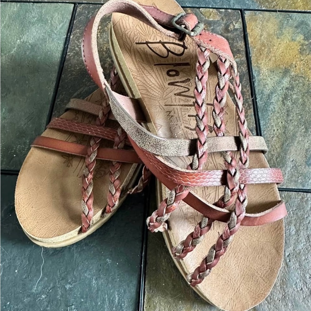 Blowfish Women's Braided Sandals - Tan and Brown